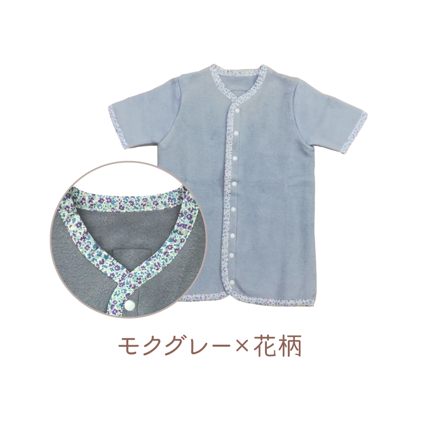 モクグレー×花柄