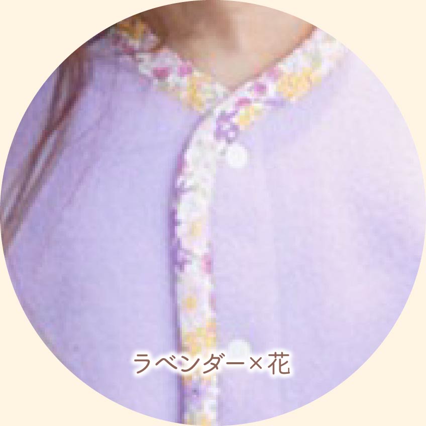 ラベンダー×花柄